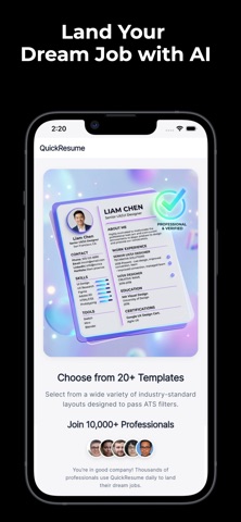 QuickResume: AI Resume Builder screenshot