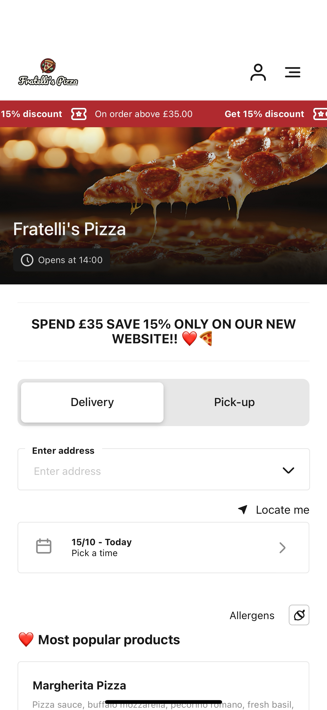 Fratelli's Pizza screenshot 3