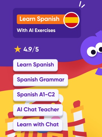 Lingzy: Learn Spanish AI A1-C2 iPad screenshot