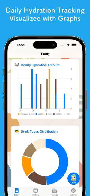 Nomune - Kawaii Water Tracker screenshot 2