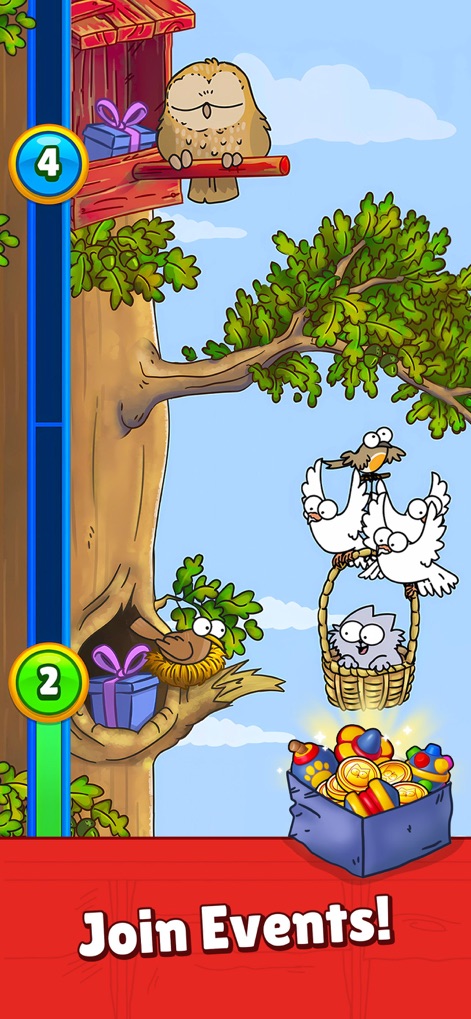 Simon's Cat Match! - Participate in engaging time-limited events to earn exclusive rewards and interact with charming animated characters in aerial adventures.