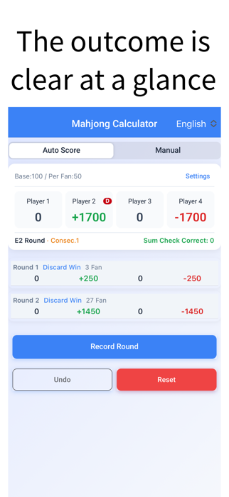 Simple Mahjong Calculator Screenshot 1 of 2