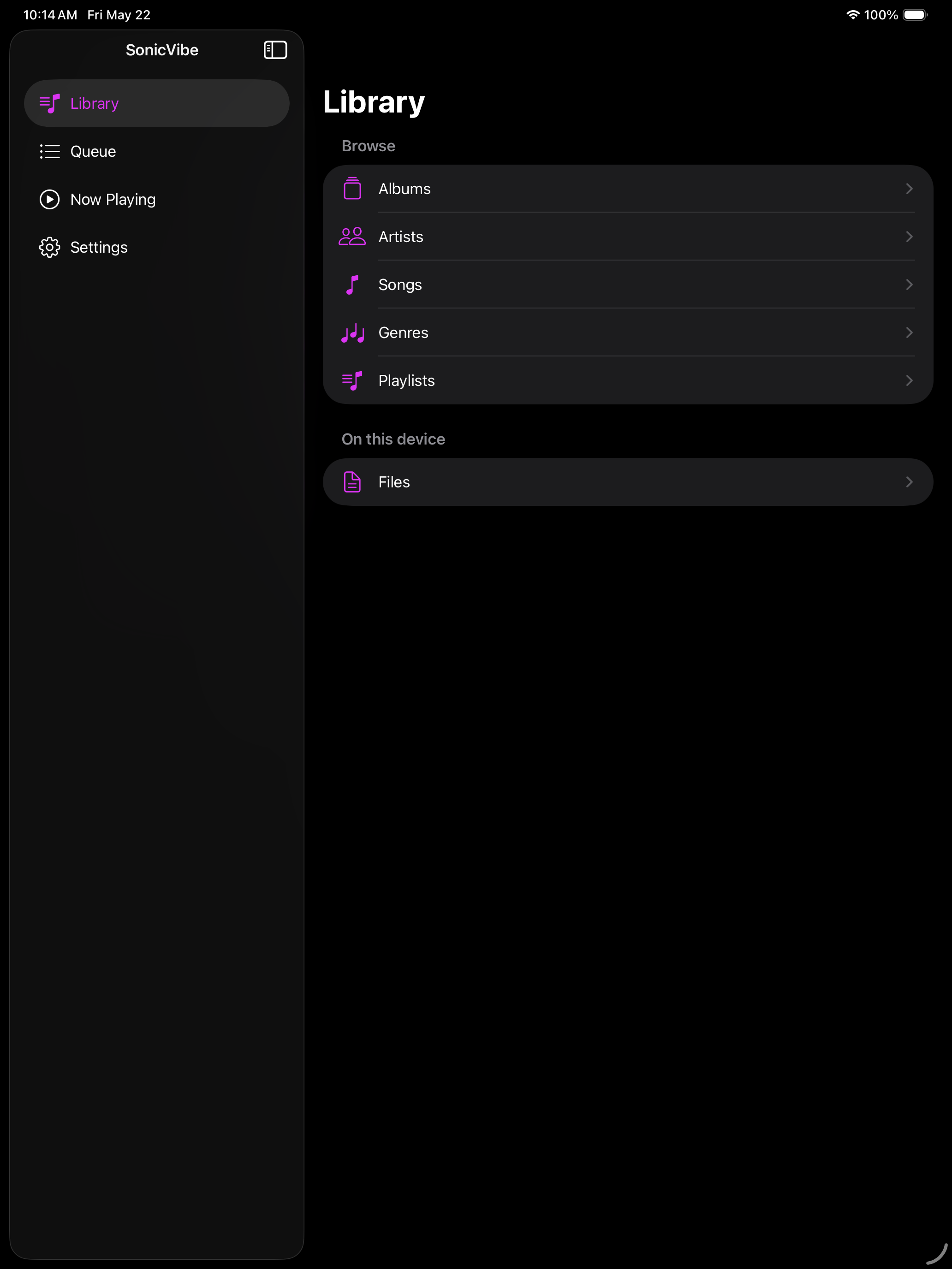 SonicVibe Music Player