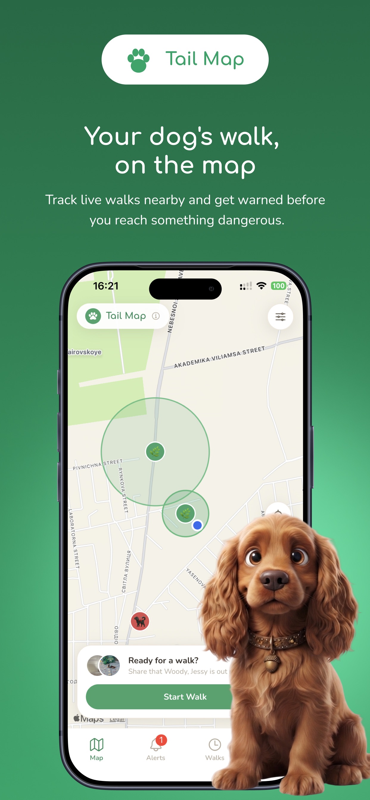 Screenshot 1 of Tail Map – Dog Safety Map
