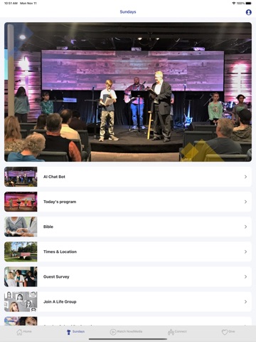 Crosswinds Church Plainfield iPad screenshot