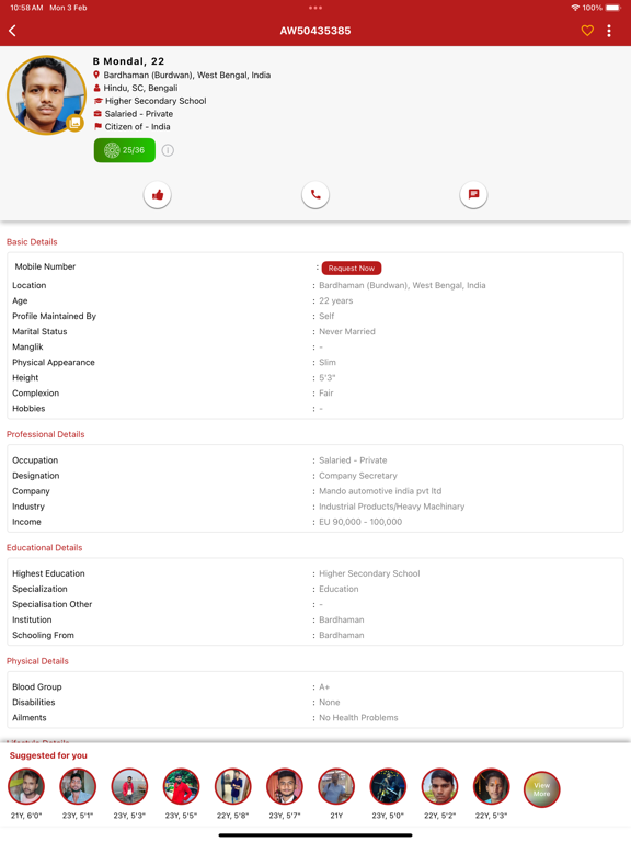 ABPweddings - Matrimonial App iPad screenshot 7 - Social Networking app