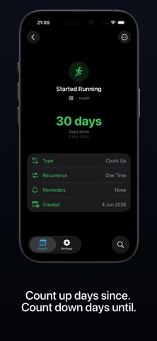 Trackdown: Days Counter iPhone screenshot