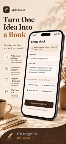 MakeEbook: AI Book Creator Screenshot 1 of 3