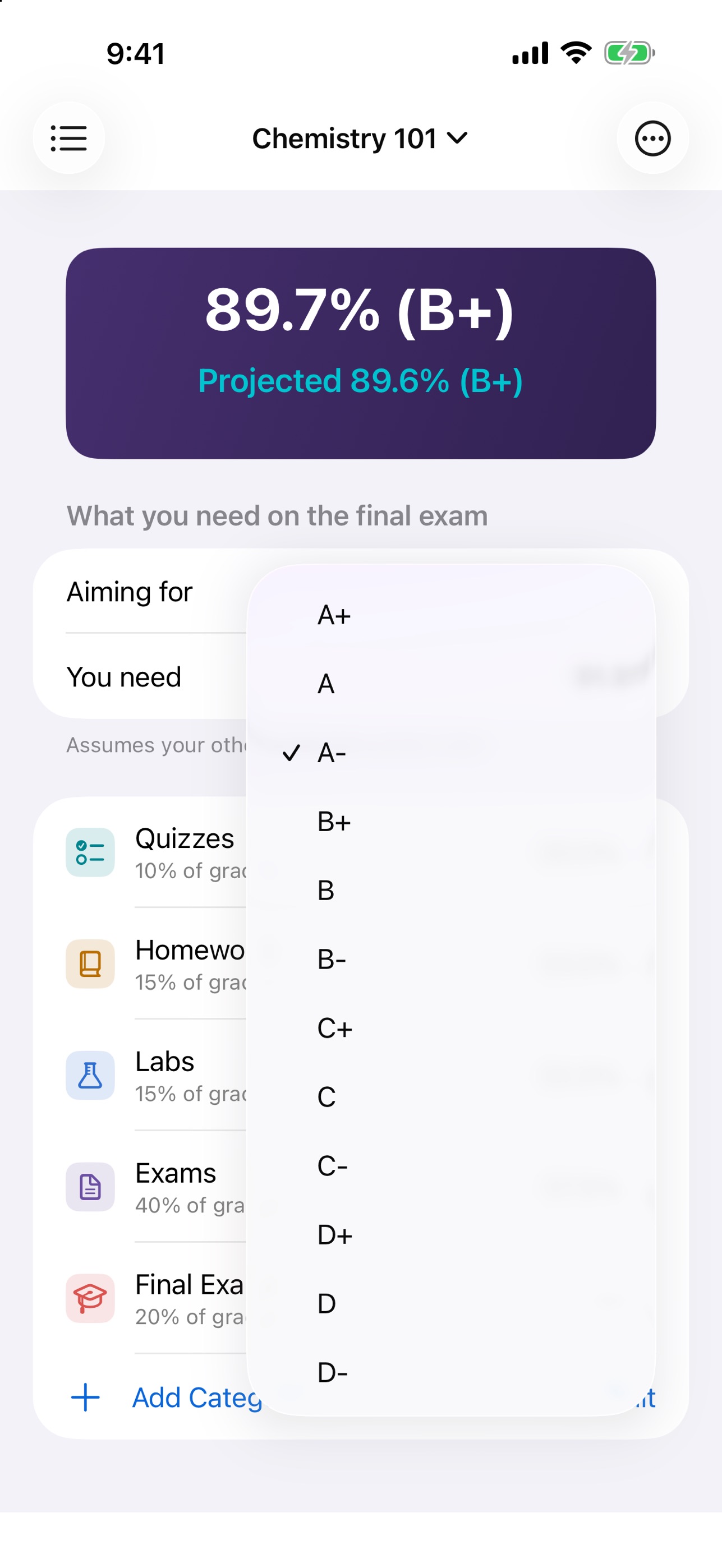 Screenshot 3 of Grade Star: Final Grade & GPA