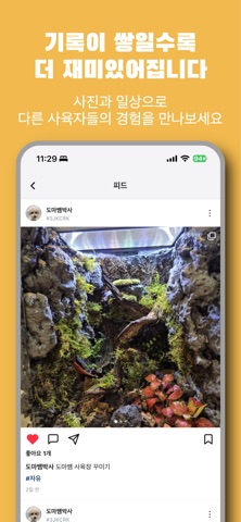 도키도키 - 파충류 성장 기록과 커뮤니티 iPhone screenshot