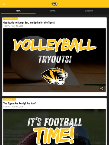 Chapel Hill Tigers iPad screenshot