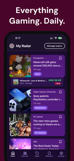 Gaming Radar screenshot 1
