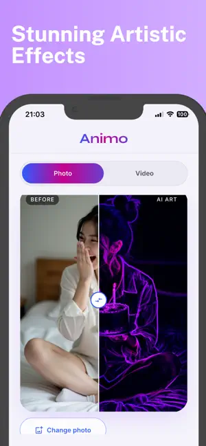 Animo AI: Photo & Video Filter screenshot 1
