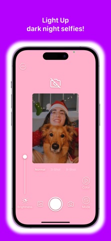 LightingUp: dark night selfie screenshot