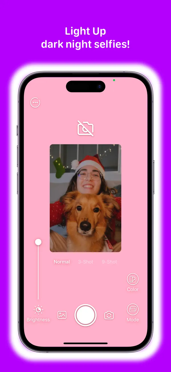 Screenshot #1 pour LightingUp: dark night selfie