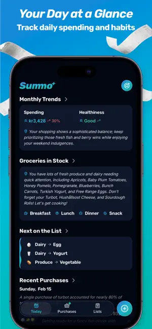 Summo+ Grocery List Manager screenshot 1