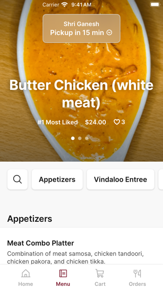 Shri Ganesh To Go iPhone screenshot 2 - Food & Drink app