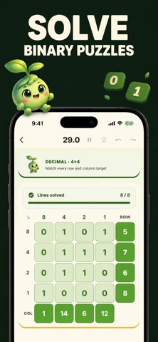 Binary Fun: Binary Puzzles Screenshot 2 of 5