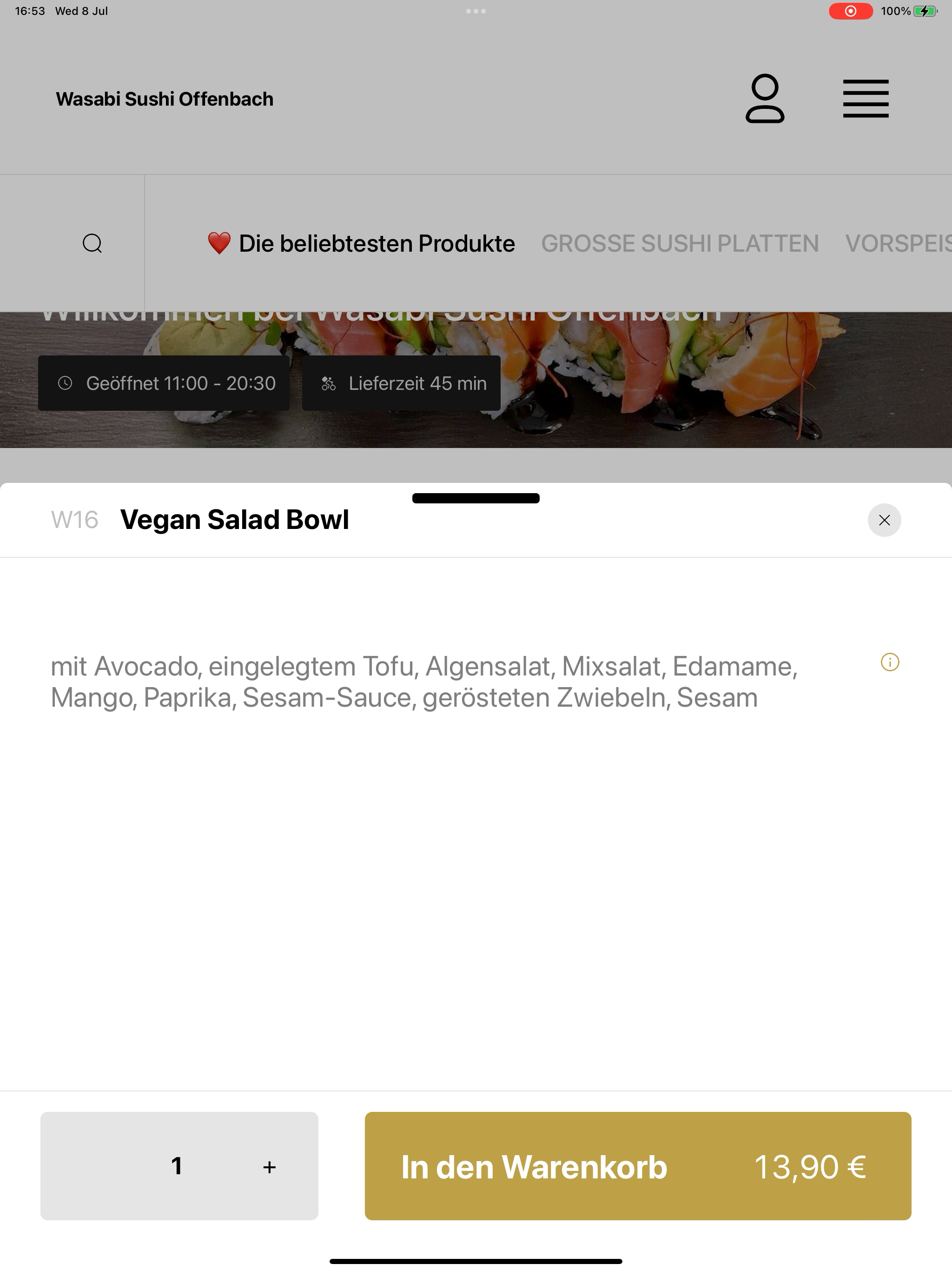 Wasabi Sushi Offenbach screenshot 15