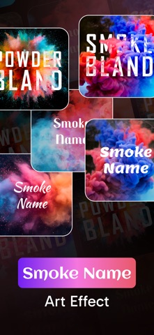 Smoke Name Art Effect iPhone screenshot