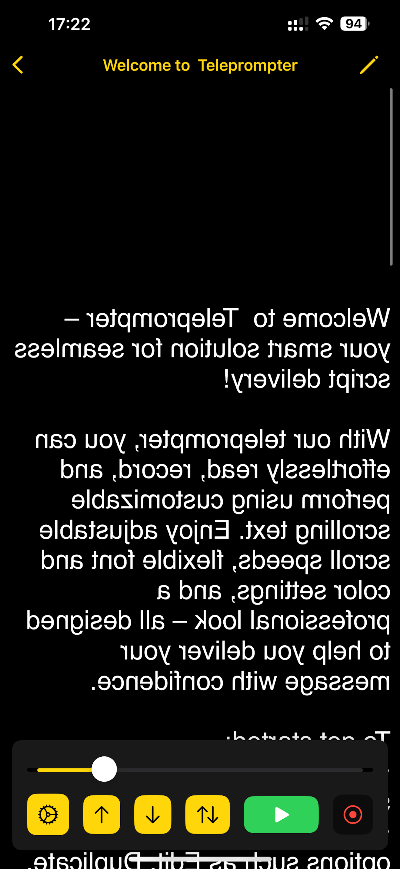 Teleprompter — Video & Mirror