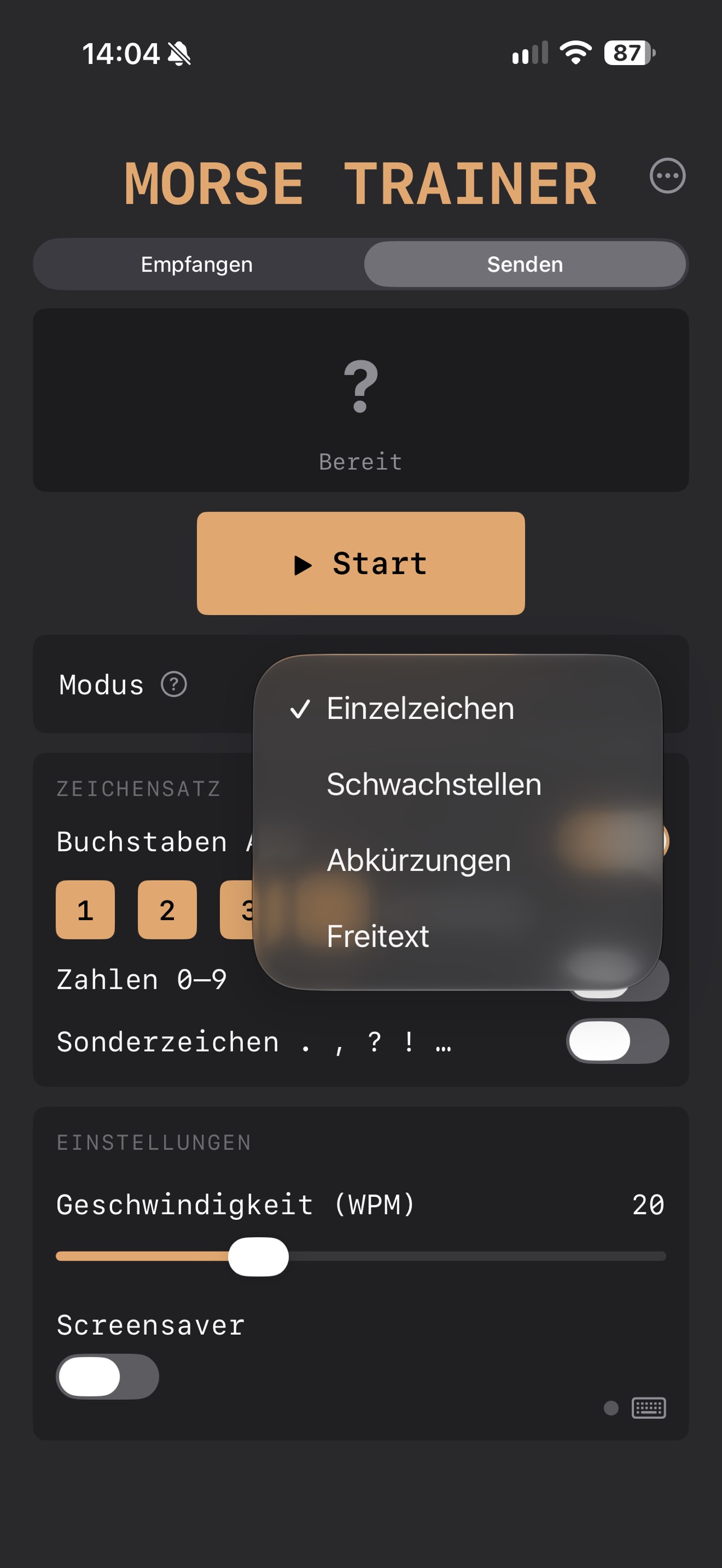 Screenshot 4 of Morse Trainer