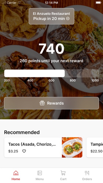 El Anzuelo Restaurant app screenshot