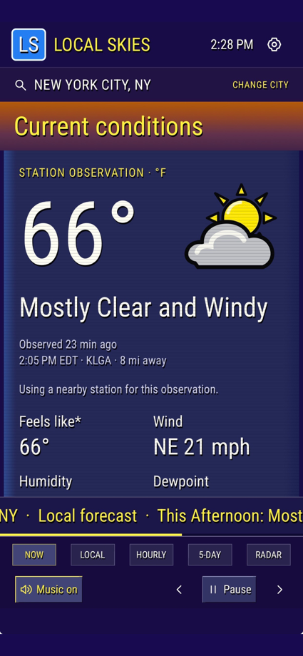 Local Skies: Retro Weather App Store screenshot 1