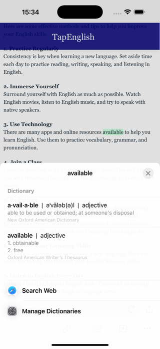 TapEnglish Screenshot 1 of 4