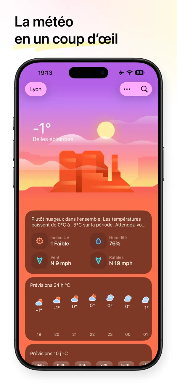 Screenshot #1 pour Weather mini - Météo voyage