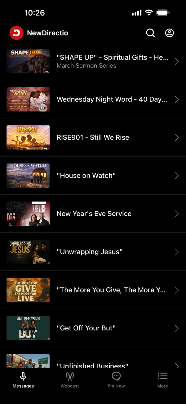 Screenshot #1 pour New Direction Christian Church