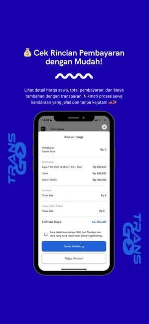 Transgo - Rental Mobil & Motor iPhone screenshot 5