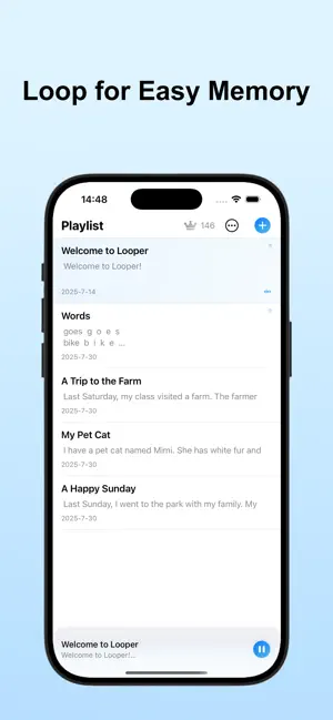 Looper - Text to speech screenshot 1