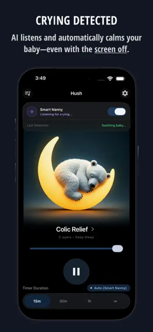 Hush: Baby Sleep & Cry Monitor screenshot 2