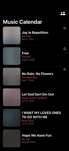 Music Calendar Screenshot 1 of 3
