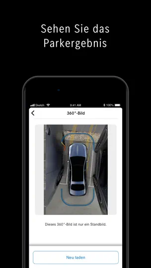 Screenshot von Mercedes-Benz Remote Parking auf dem iPhone 5