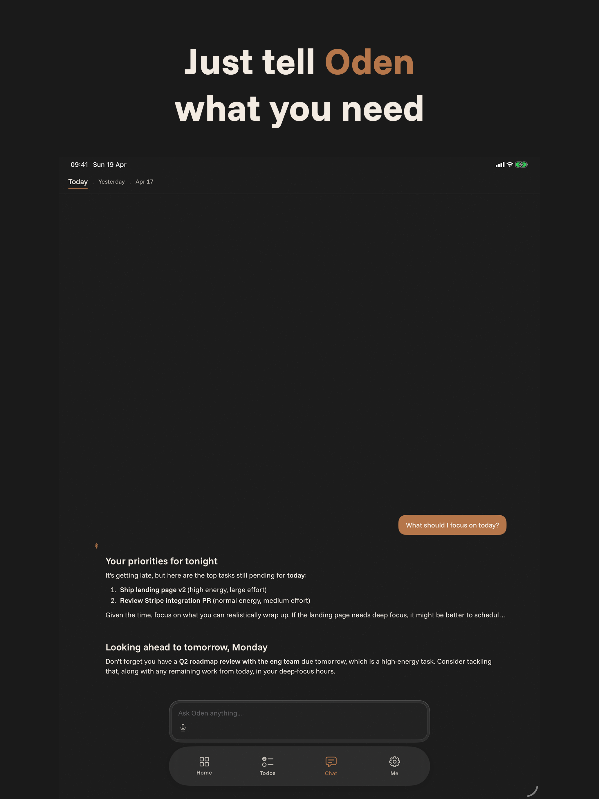 Oden — AI Todo Assistant