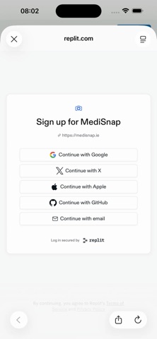 Medisnap.ie screenshot