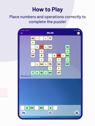Crossmath: Math & Logic Game iPad screenshot