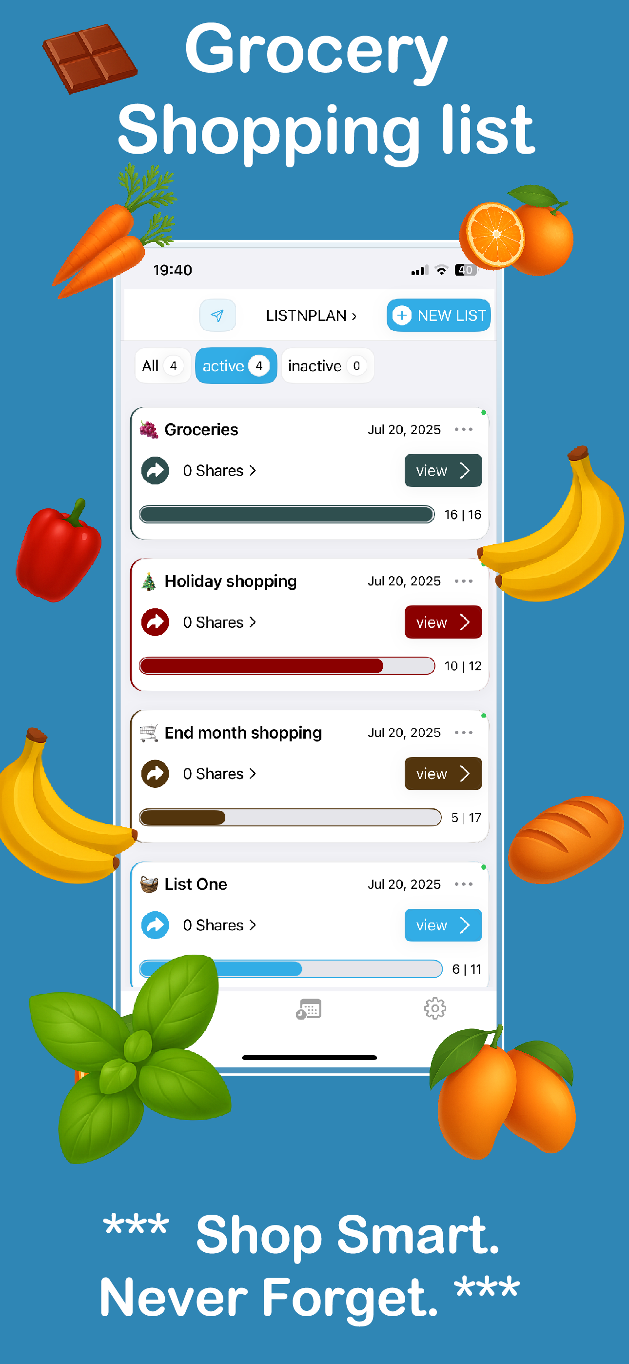 Shoppe List app - ListnPlan