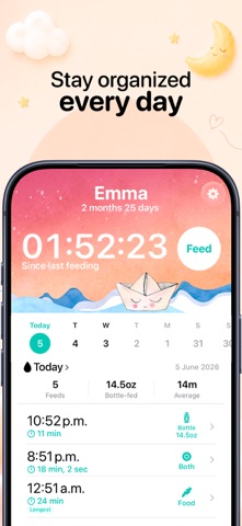Grow: Baby Tracker iPhone screenshot
