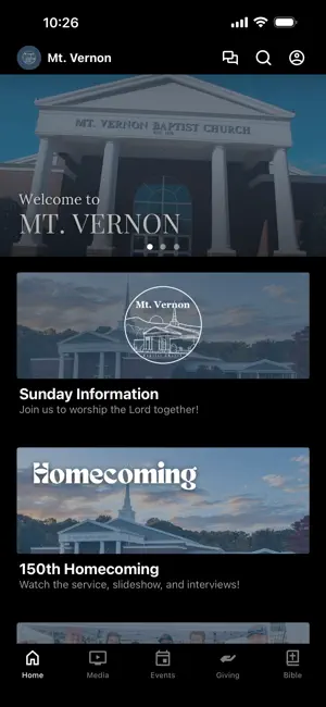Mt. Vernon Baptist Church screenshot 1