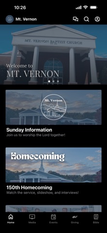 Mt. Vernon Baptist Church screenshot