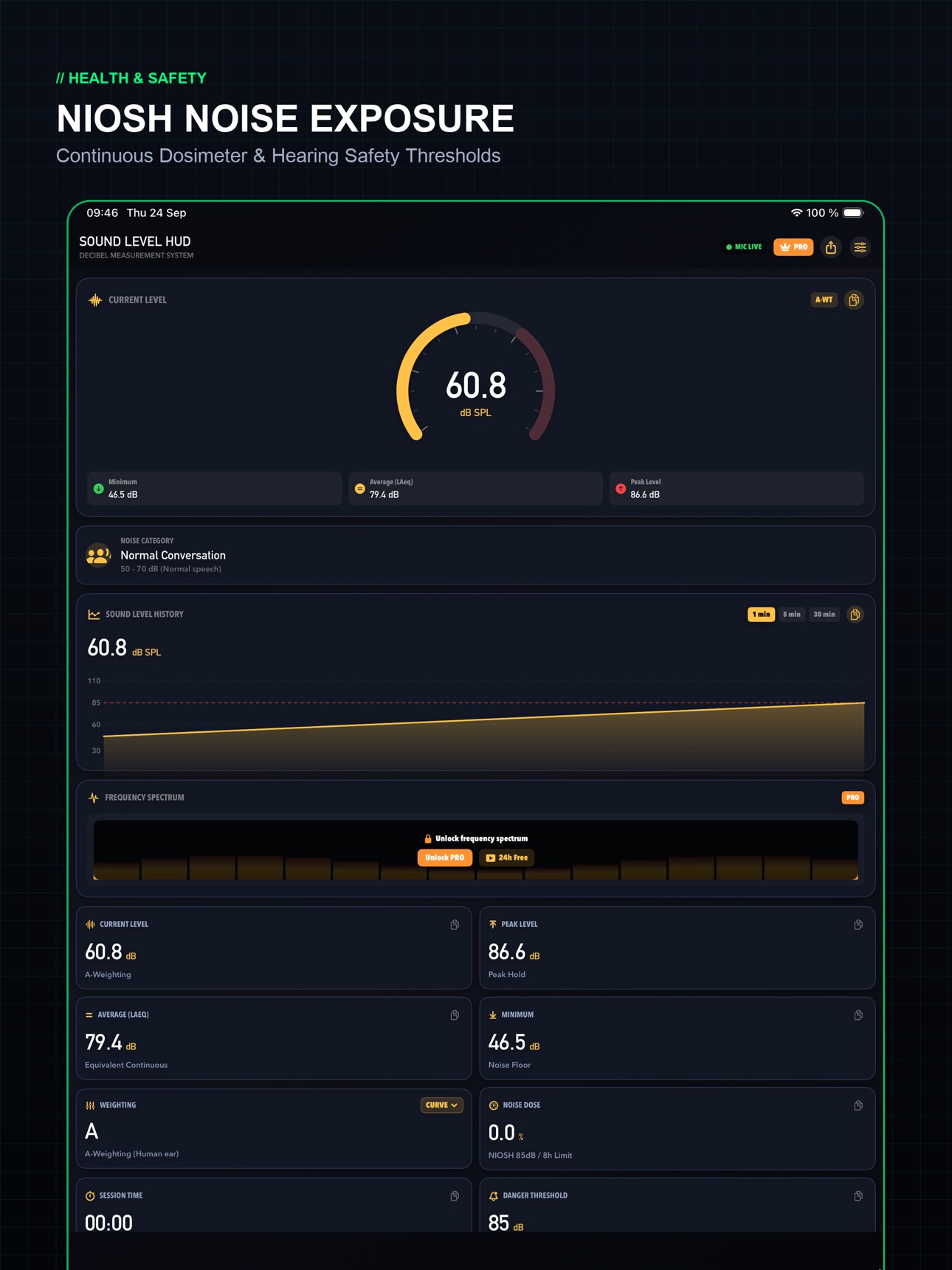 Screenshot 6 of Sound HUD - Decibel Meter