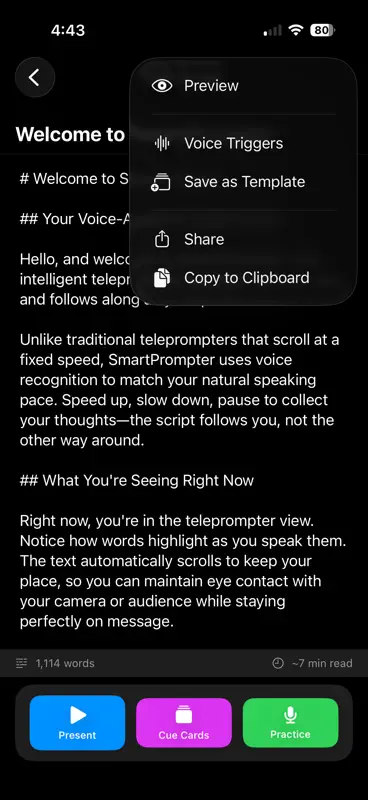 Smart Prompter App screenshot 4 of 7