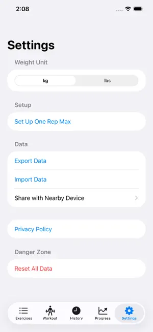 OWT - Offline Workout Tracker screenshot 1