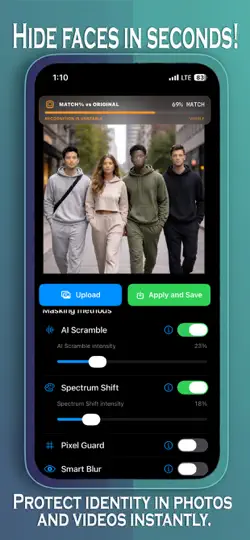 Captura de pantalla de Hidden Face – AI Privacy en iPhone 1