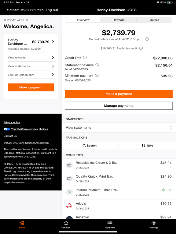App screenshot