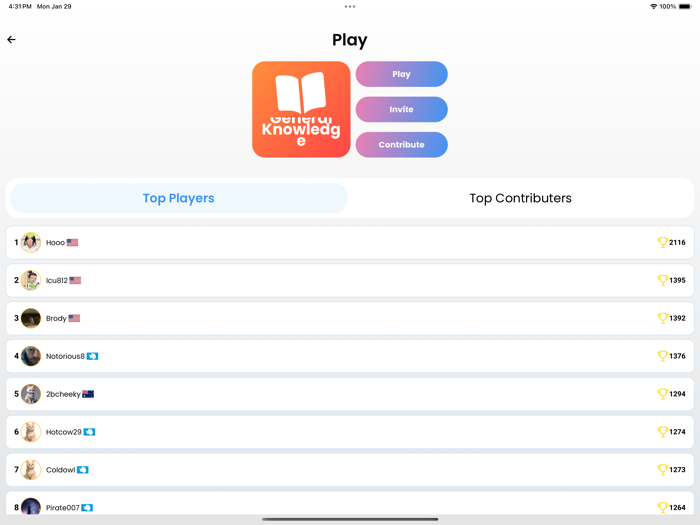 Quiz Arena - Trivia Questions
