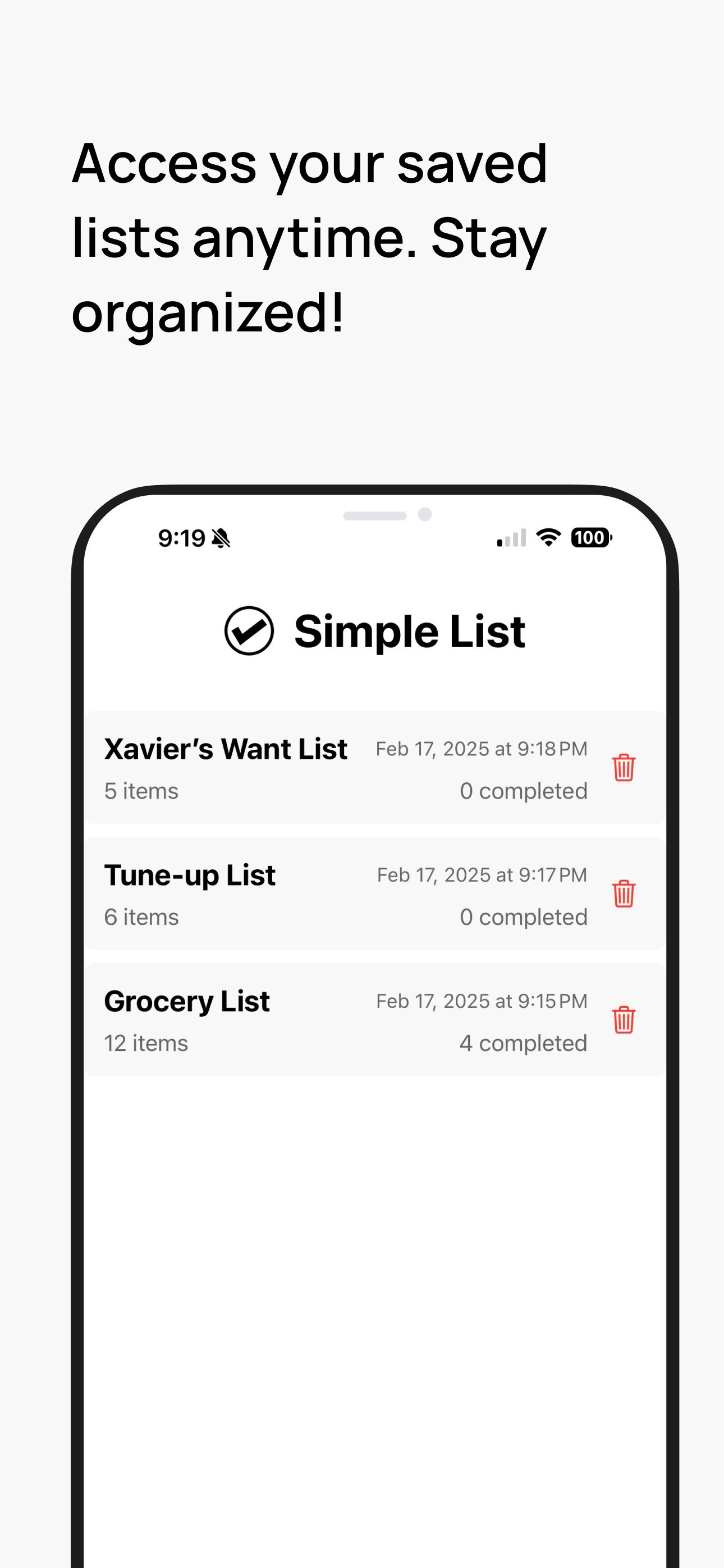 SimpleListApp (Official) screenshot 4